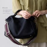 ブラック | 本革×キャンバス2wayトートバッグ | Vita Felice
