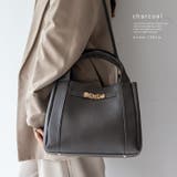 チャコール | ３スペース2wayハンドバッグ | Vita Felice