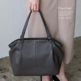 チャコール | 3ルームサイドタックトートバッグ | Vita Felice