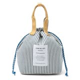 ストライプネイビー | 保冷巾着型ランチバッグ | Vita Felice