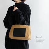 キャメル | フロントポケット2wayキャンバストートバッグ | Vita Felice