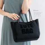 ブラック | ネオプレーン2wayロゴトートバッグ | Vita Felice