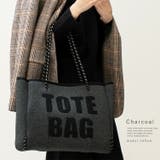 チャコール | ネオプレーンロゴビッグトートバッグ | Vita Felice
