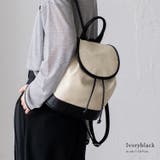 アイボリーブラック | 巾着ミニリュックサック | Vita Felice