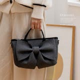 チャコール | ネオプレーン2wayリボンショルダーバッグ | Vita Felice