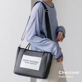 チャコール | ネオプレーン2wayプリントロゴトート | Vita Felice