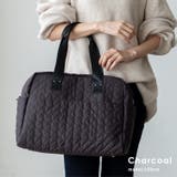チャコール | キルティング2wayボストンバッグ | Vita Felice