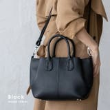 ブラック | 本革3スペースハンドバッグ | Vita Felice