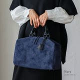 ネイビー | スエードタッチ2wayボストンバッグ | Vita Felice