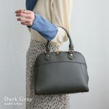 ダークグレー | ラウンドファスナー本革2wayハンドバッグ | Vita Felice