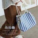 ストライプ柄キャンバス2wayミニバッグ | Vita Felice | 詳細画像1 