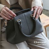 チャコール | サイドタック2WAYハンドバッグ | Vita Felice