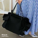 ブラック | フリル2wayトートバッグ | Vita Felice