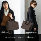 スウェード調スクエアボストンバッグ | Vita Felice | 詳細画像3