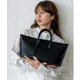 ブラック | 配色ステッチデザインバッグ | Vita Felice