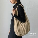 ベージュ | スウェード調バルーントートバッグ（ポーチ付き） | Vita Felice