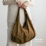 ブラウン | スウェード調バルーントートバッグ（ポーチ付き） | Vita Felice