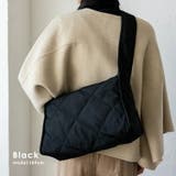 ブラック | キルティングナイロンワンショルダーバッグ | Vita Felice