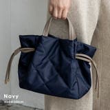 ネイビー | 巾着2WAYハンドバッグ | Vita Felice