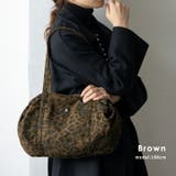 ブラウン | レオパードオーバルトートバッグ | Vita Felice