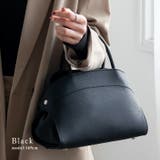 ブラック | 本革ラウンド2wayハンドバッグ | Vita Felice