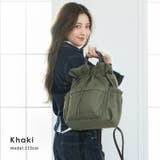 カーキ | 【片瀬那奈さんコラボ】3WAYナイロン巾着バッグ | Vita Felice