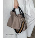 ナイロングレーベージュ | 本革×高密度ナイロン2WAYトートバッグ | Vita Felice