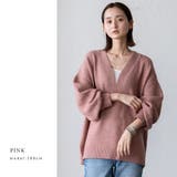 ピンク | プルオーバーVネックニット | Vita Felice