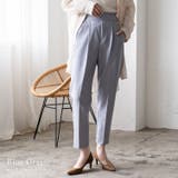 ブルーグレー | ダブルクロス テーパードパンツ | Vita Felice