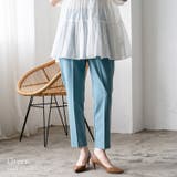 グリーン | ダブルクロス テーパードパンツ | Vita Felice