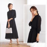 プリーツパーティーロング丈ドレスワンピース | Vita Felice | 詳細画像11 