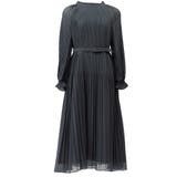 ベルト付き七分袖パーティーミモレ丈ドレスワンピース | Vita Felice | 詳細画像18 