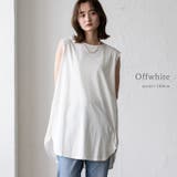 オフホワイト | フレンチスリーブチュニック丈トップス | Vita Felice
