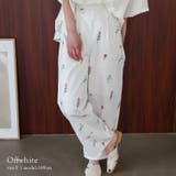 オフホワイト | フラワープリントパンツ | Vita Felice