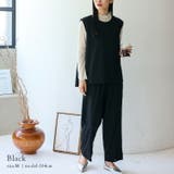 ブラック | スリットパンツセットアップ | Vita Felice