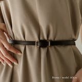 ブラウン | Gスクエア ホールレス ナローベルト | Vita Felice