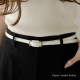 ホワイト | Gスクエア ホールレス ナローベルト | Vita Felice