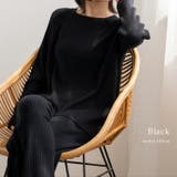ブラック | リブニットセットアップ(上下セット) | Vita Felice