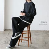 ブラック | レイヤード風セットアップニット | Vita Felice