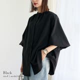 ブラック | バルーン袖バンドカラーシャツ | Vita Felice