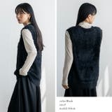 フェザーヤーンVネックニットベスト | Vita Felice | 詳細画像5