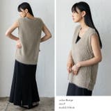 フェザーヤーンVネックニットベスト | Vita Felice | 詳細画像11