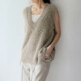 フェザーヤーンVネックニットベスト | Vita Felice | 詳細画像12