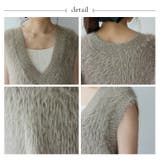 フェザーヤーンVネックニットベスト | Vita Felice | 詳細画像15