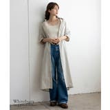 ホワイトアイボリー | マーブルボタン2WAYロングシャツワンピース | Vita Felice