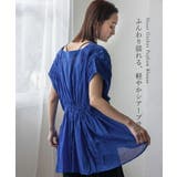 シアーギャザーペプラムブラウス | Vita Felice | 詳細画像2 