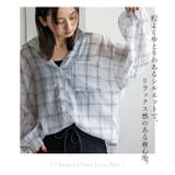 チェック柄シアールーズシャツ | Vita Felice | 詳細画像4 