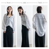 チェック柄シアールーズシャツ | Vita Felice | 詳細画像13 