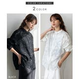 フラワージャガードシアーオーバーシャツ | Vita Felice | 詳細画像3 