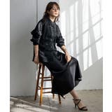 ブラック | フラワージャガードシアーオーバーシャツ | Vita Felice